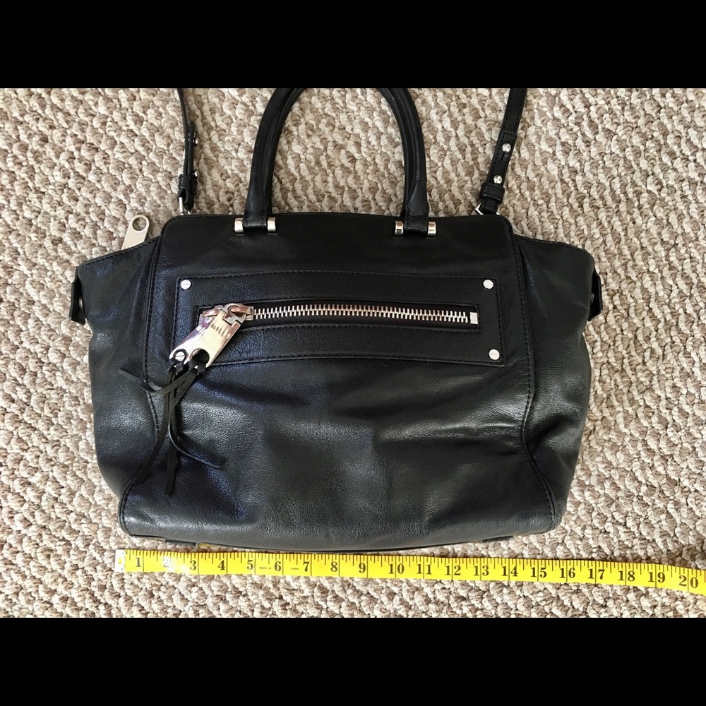 Milly black leather satchel